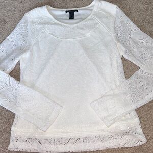White lace long sleeve